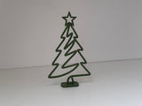 Minimalist Christmas tree figure with star and stand