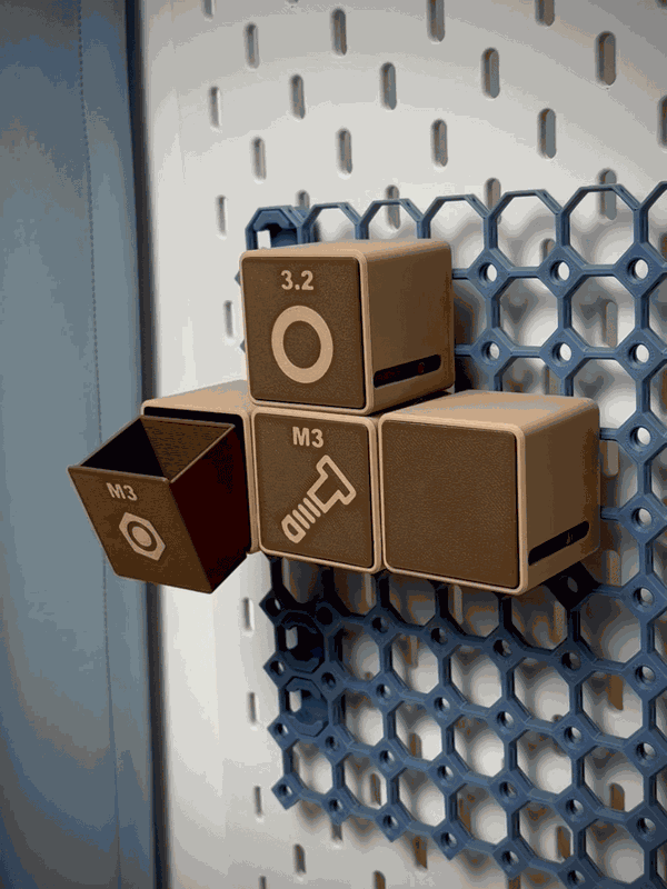 Tilt Drawer Box for Multiboard – Push-Push Screw Storage