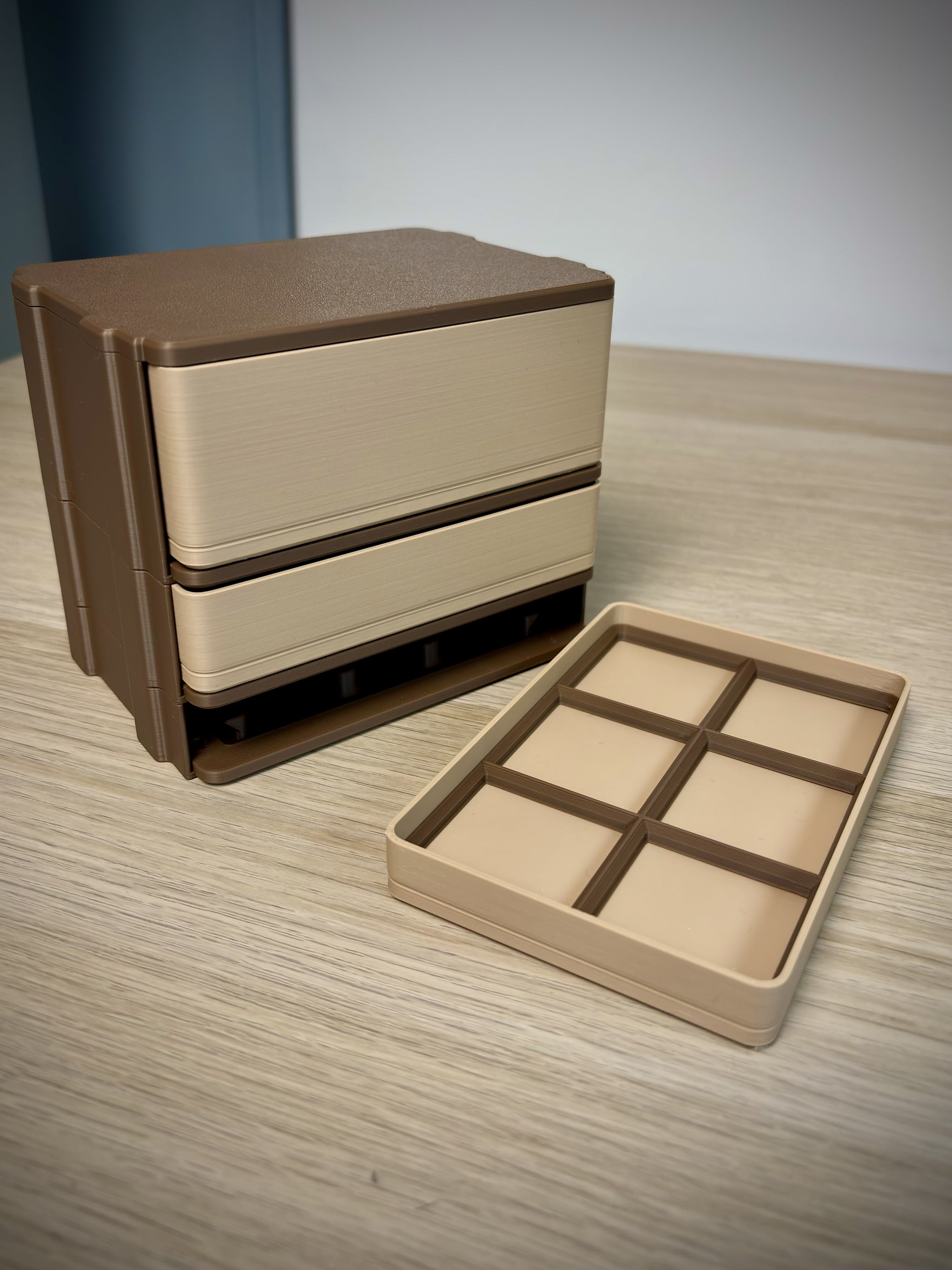 Modular Desk Drawer 2×3 Gridfinity | Push Lock