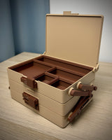 Tilt Box Organizer – Gridfinity 4×3 with Slide Lock