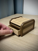 Tambour Roll-Top Organizer Box – Desk & Jewelry Storage