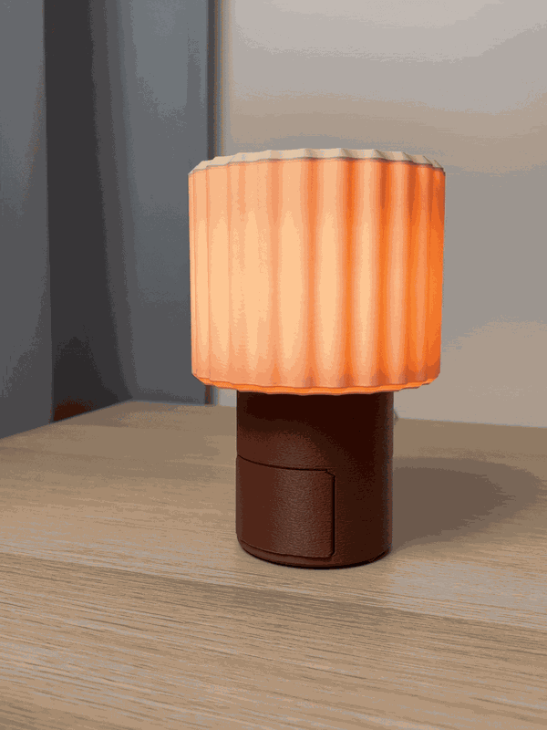 Lamp with Hidden Drawer – Push-Open Storage