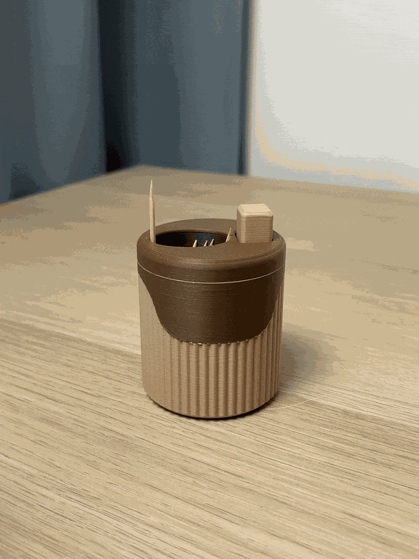 Tandstikdispenser – én tandstik pr. tryk