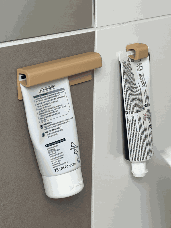 Tube Clip Holder – Wall-Mounted Bathroom Organizer