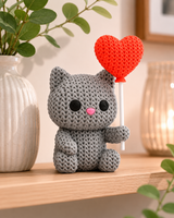 Cat Figurine – Sweet Valentine's Decor