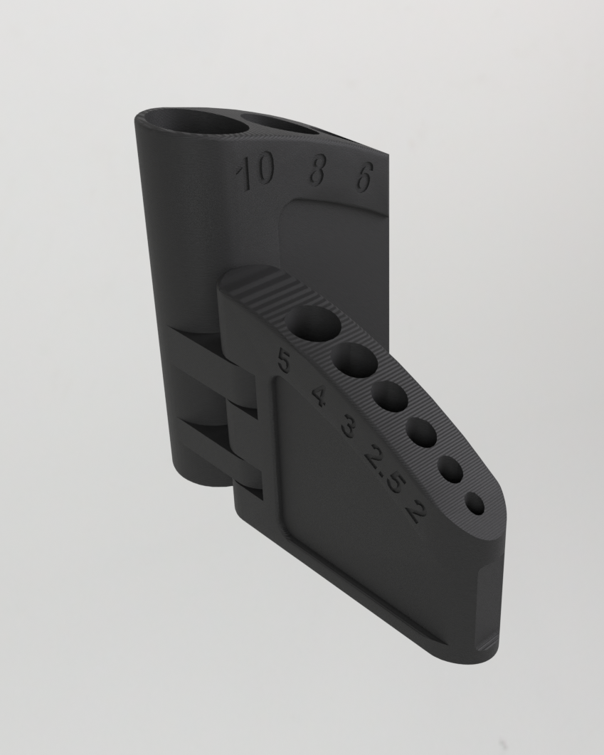 Foldable Hex/Allen Wrench Holder for Cyclists