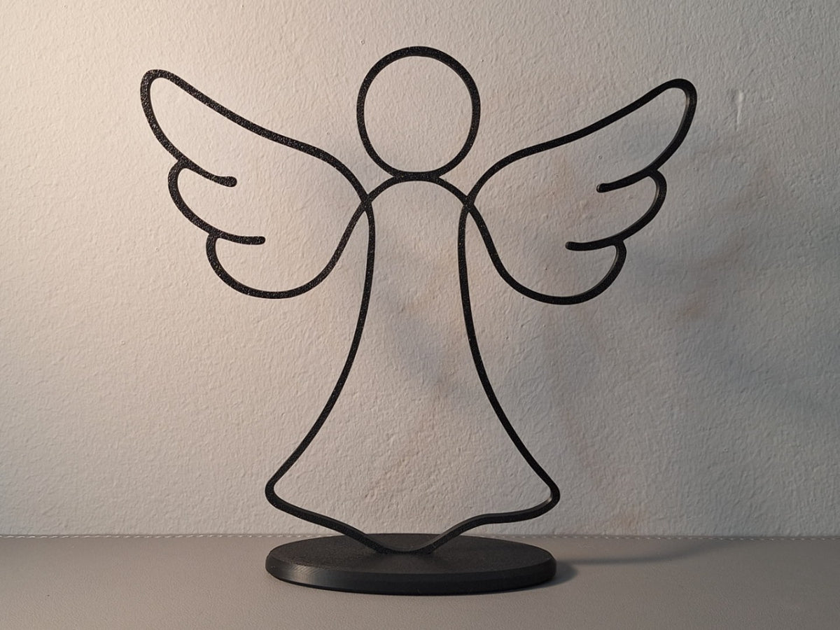 Minimalist angel figure in a modern style