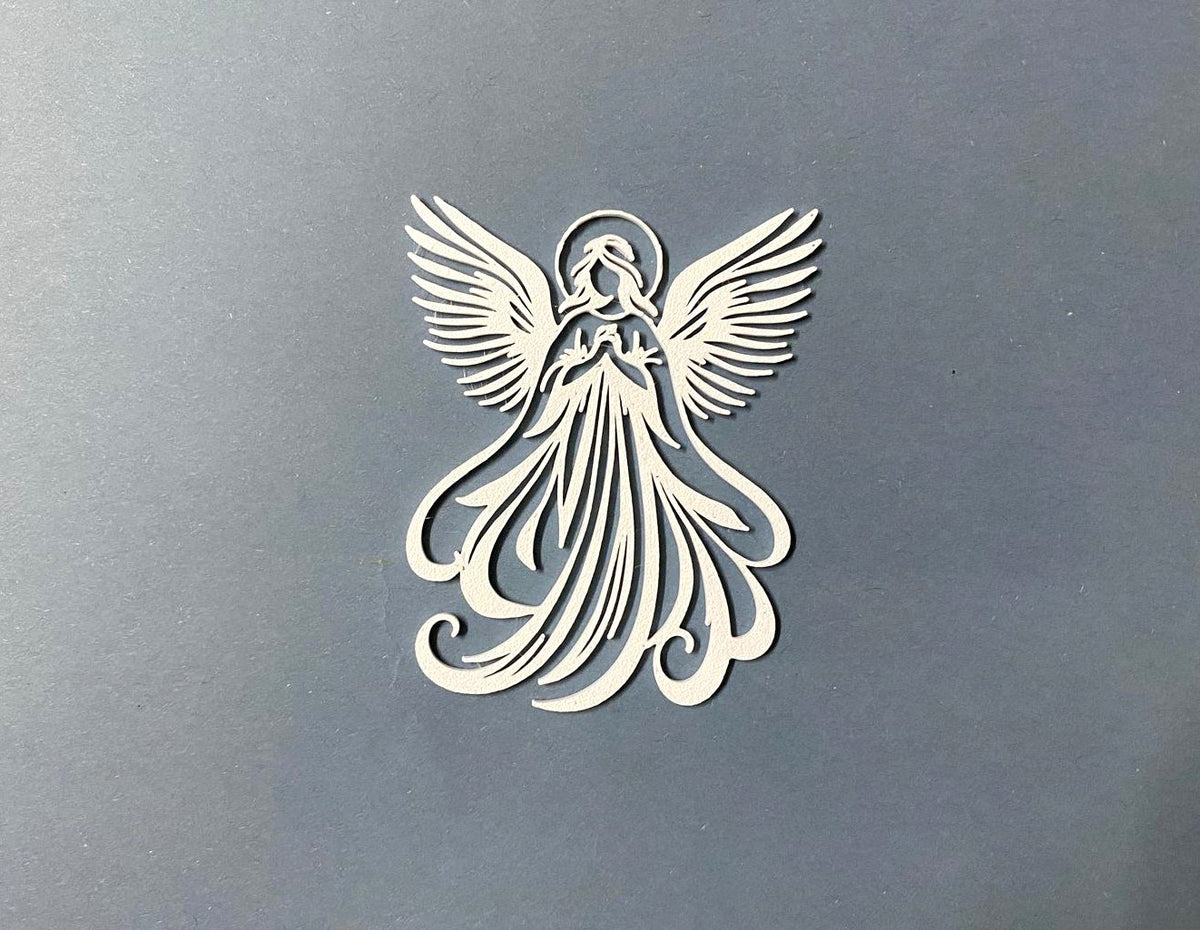 Angel Christmas tree ornament with elegant lines