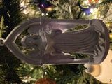 Victorian angel in a Gothic archway as a Christmas tree ornament