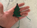 Gift tag shaped like a Christmas tree