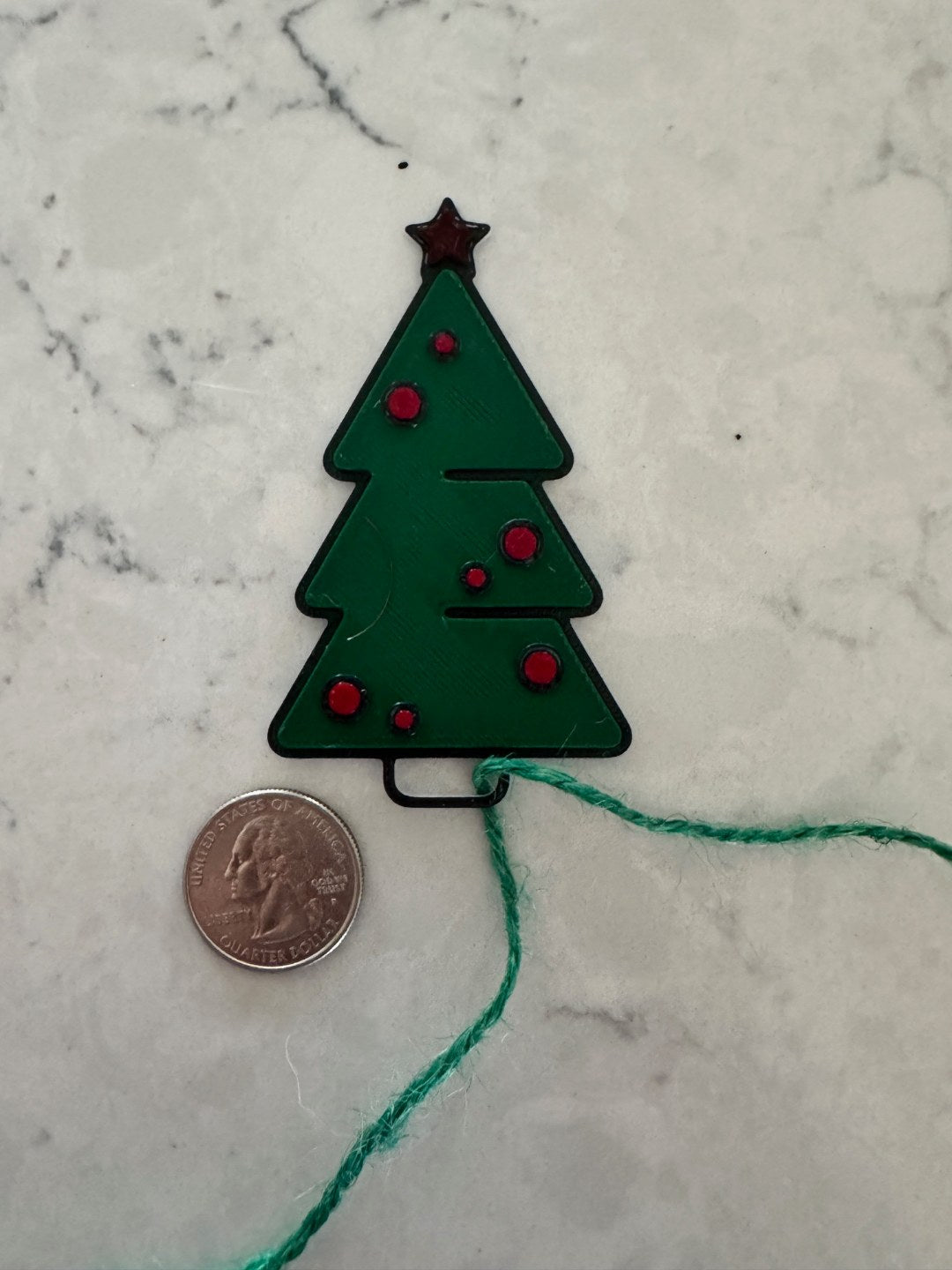 Gift tag shaped like a Christmas tree