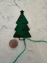 Gift tag shaped like a Christmas tree
