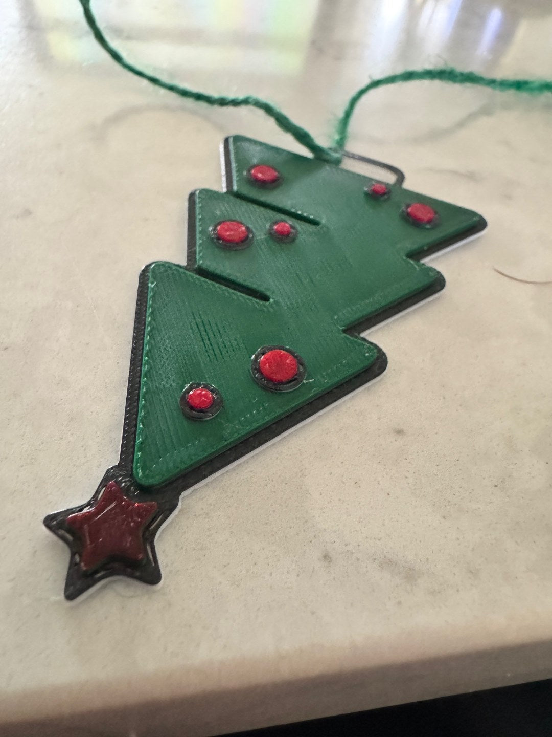 Gift tag shaped like a Christmas tree