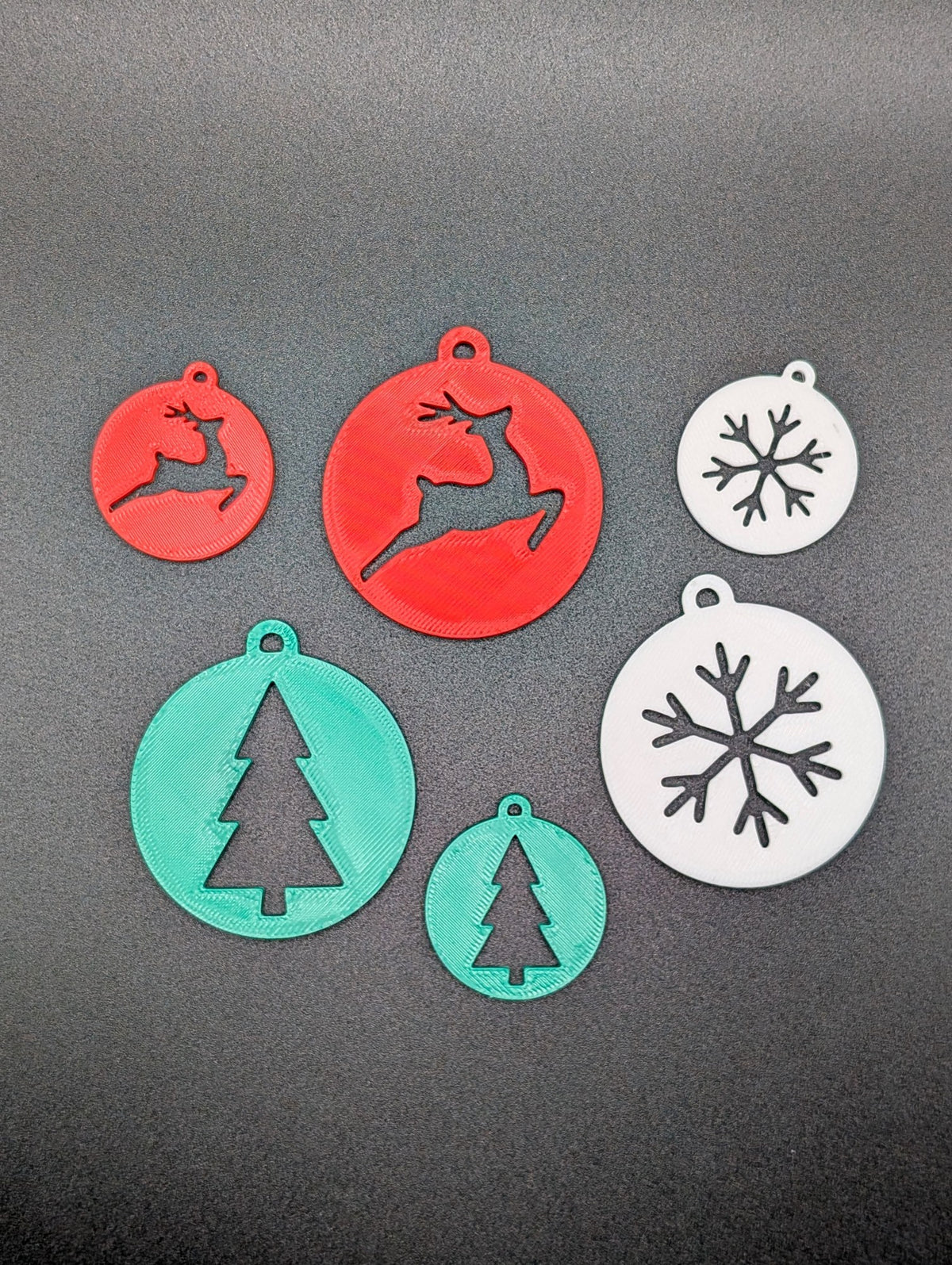 Gift tag with cut-out leaping reindeer