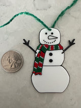 Gift tag shaped like a snowman