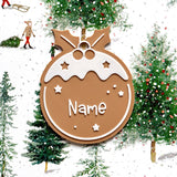 Personalized Christmas gift tags with name – gingerbread style