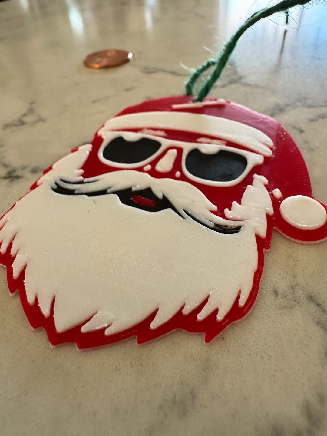 Gift tag with a cool Santa in sunglasses