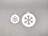 Gift tag with cut-out snowflake