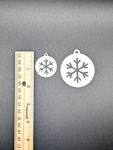 Gift tag with cut-out snowflake