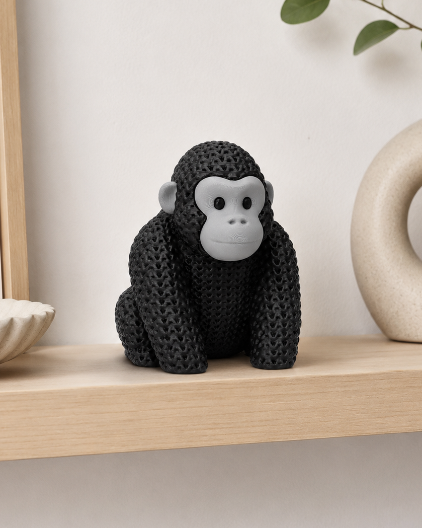 Gorilla Figurine – Decorative Shelf Piece