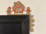 Gingerbread house door corner decoration for Christmas, left and right