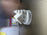 Gingerbread house for tealights – Christmas house with two fir trees