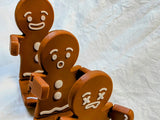 Gingerbread man figure with movable joints – 5 faces