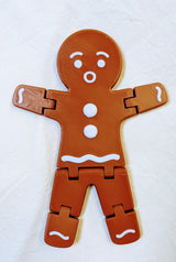 Gingerbread man figure with movable joints – 5 faces