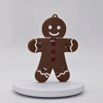 Movable gingerbread man flexi figure