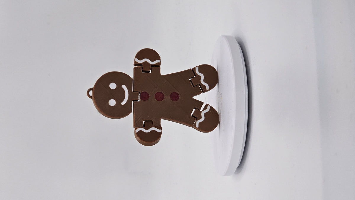 Movable gingerbread man flexi figure