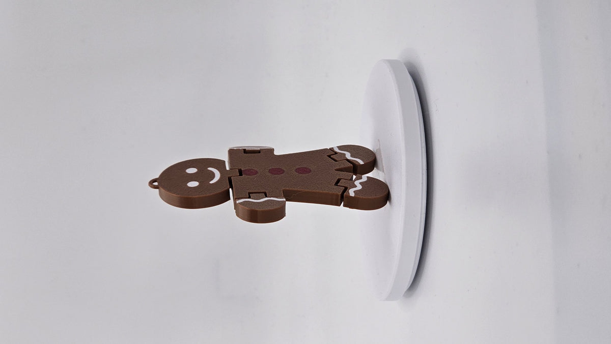 Movable gingerbread man flexi figure