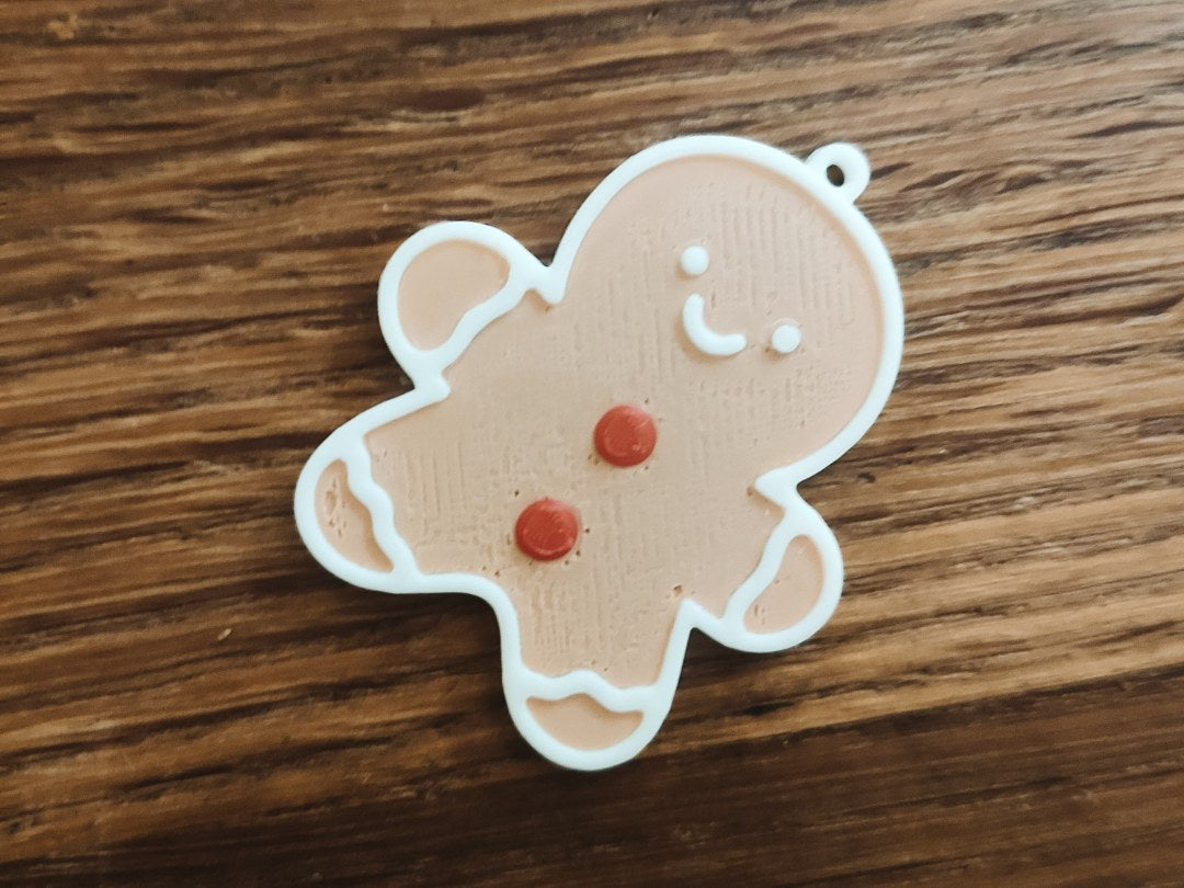 Cute kawaii gingerbread man