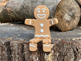 Gingerbread man figure with movable joints