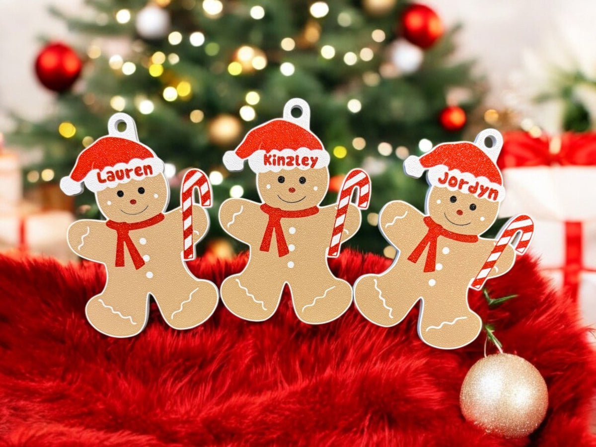 Personalized gingerbread man ornament with name