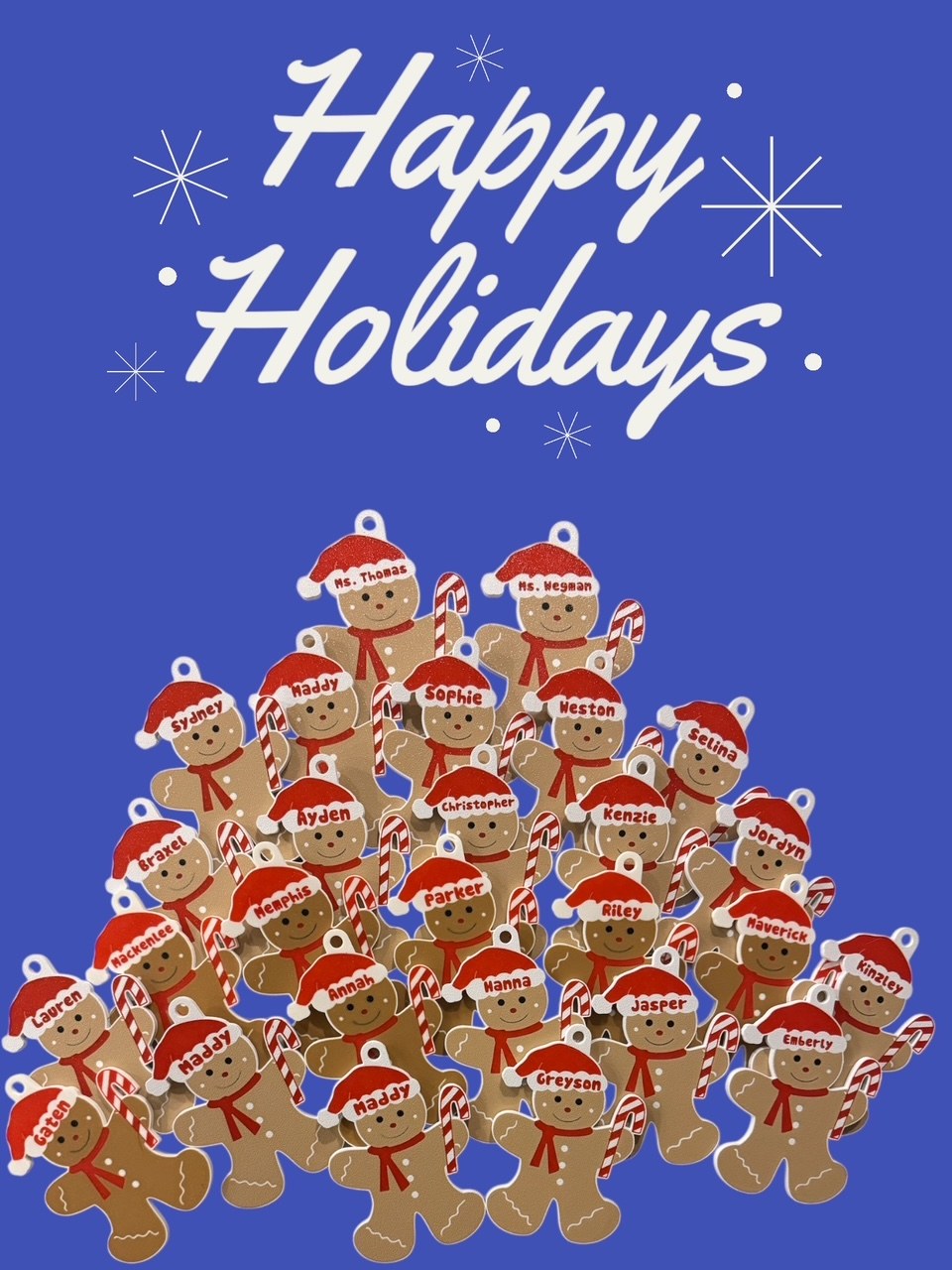 Personalized gingerbread man ornament with name