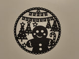 Gingerbread man silhouette as Christmas wall decoration
