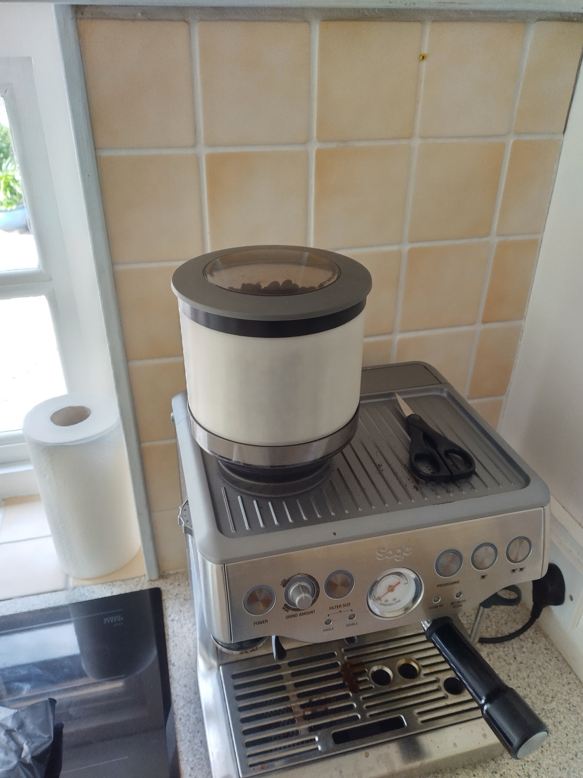 Hopper extender for Sage/Breville Barista Express