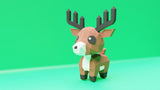 Christmas figure set with snowman, Christmas tree, reindeer and angel