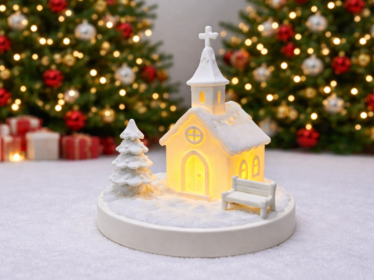 Christmas house for tealights – gingerbread church