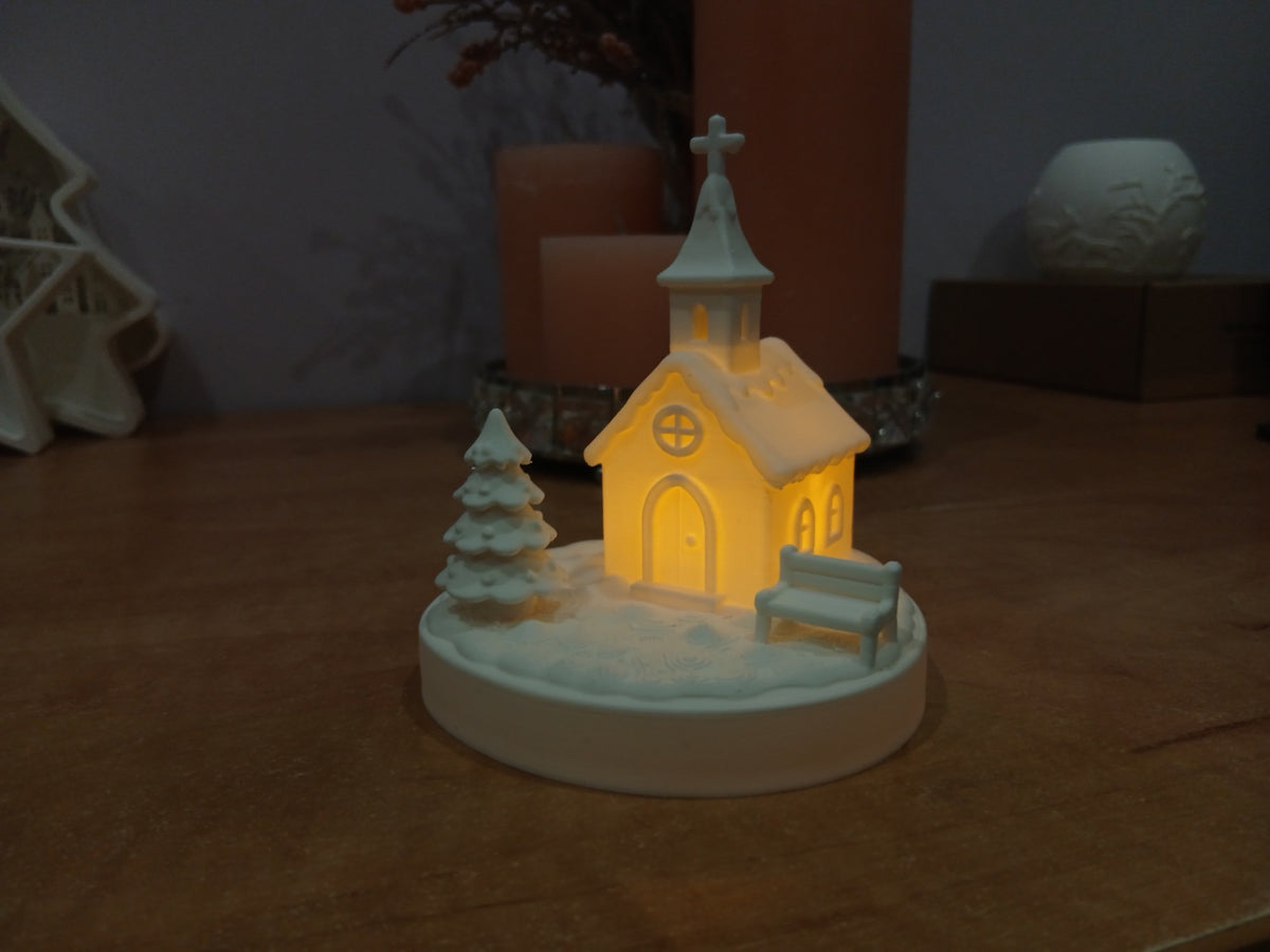 Christmas house for tealights – gingerbread church