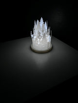 Christmas lantern for tealights with reindeer and snowman