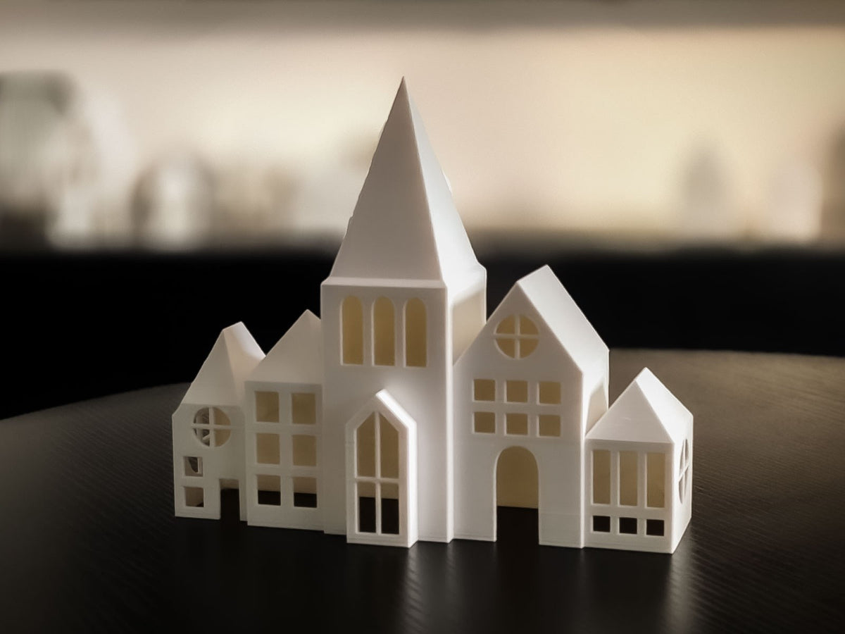 Christmas house for LED tealights – mini house for winter and Christmas