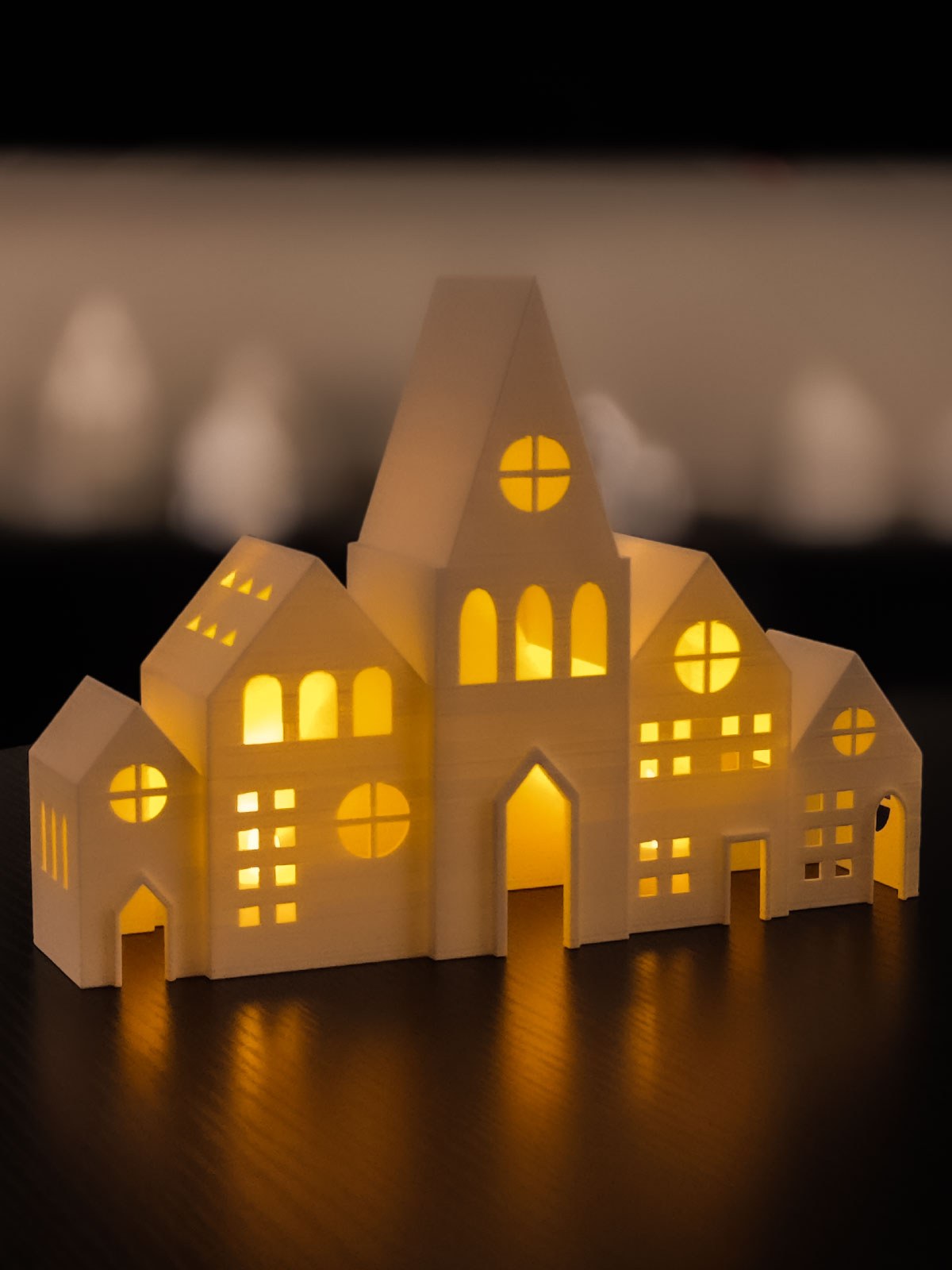 Christmas house for tealights – small decorative winter house