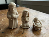 Nativity scene with Joseph, Mary and baby Jesus