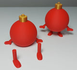 Christmas bauble figure with legs and feet