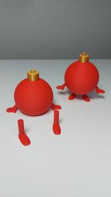 Christmas bauble figure with legs and feet