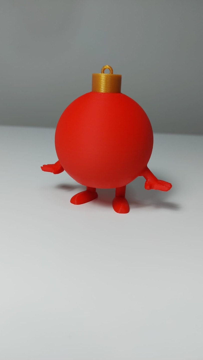 Christmas bauble figure with legs and feet