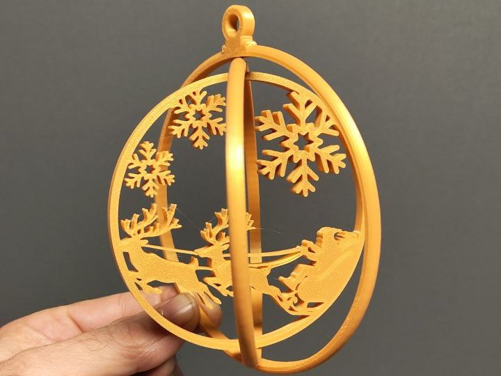Christmas bauble with Santa Claus motif
