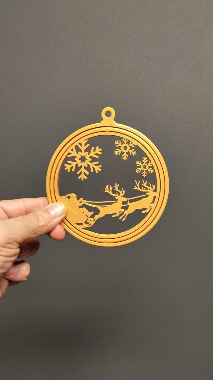 Christmas bauble with Santa Claus motif