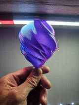 Twisted Christmas bauble in a spiral shape